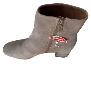 BLONDO ALIDA GRAY SUEDE LEATHER WATERPROOF ANKLE BOOTS SHOES US WOMENS S…